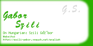 gabor szili business card